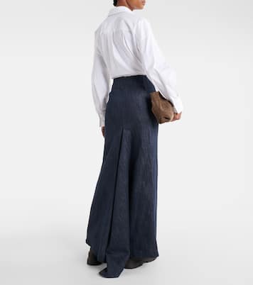 Cotton-blend maxi skirt | Brunello Cucinelli