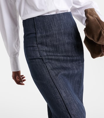 Cotton-blend maxi skirt | Brunello Cucinelli