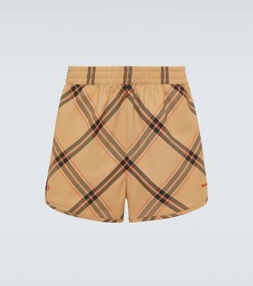 X Wales Bonner karierte Shorts aus Baumwoll-Jacquard | Adidas