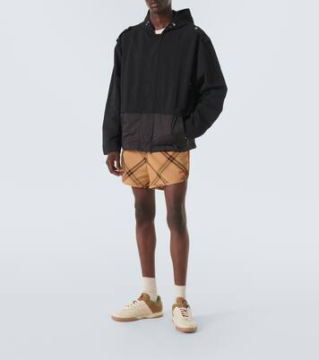 X Wales Bonner karierte Shorts aus Baumwoll-Jacquard | Adidas