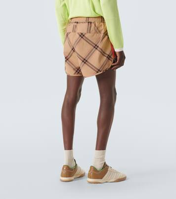 X Wales Bonner karierte Shorts aus Baumwoll-Jacquard | Adidas
