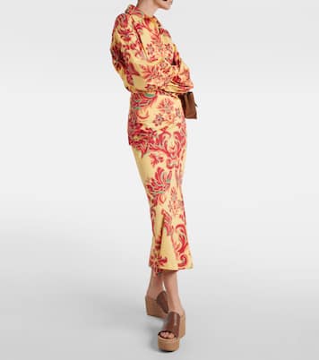 Leather and raffia wedge mules | Gianvito Rossi