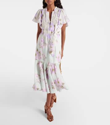 Robe midi Blooming Volumes en coton | Dorothee Schumacher
