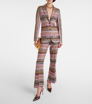 Pantaloni flared in lamé a zig-zag | Missoni