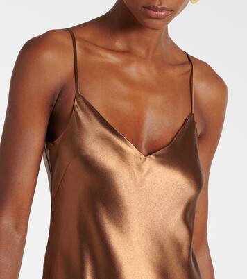 Maxikleid Provence aus Satin | Galvan