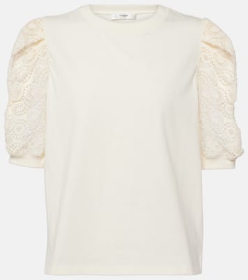 Top Frankie aus Baumwoll-Jersey mit Spitze | Frame