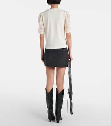 Top Frankie aus Baumwoll-Jersey mit Spitze | Frame