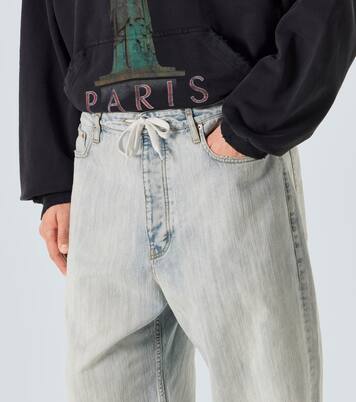 Mid-rise cotton twill wide-leg pants | Balenciaga