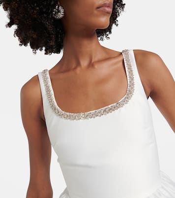 Verziertes Minikleid aus Taft | Self-Portrait