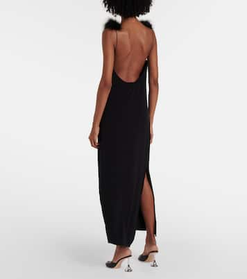 Abito lungo Boa con piume | Coperni