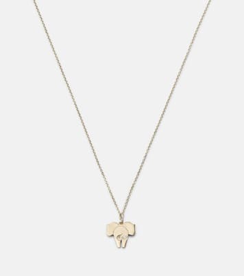Elephant Tail 14kt gold necklace with diamonds | Sydney Evan
