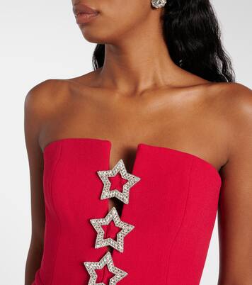 Robe midi bustier Akari en crêpe à ornements | Rebecca Vallance