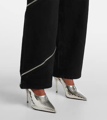 Pantaloni a gamba larga Spiral in cotone | Alaïa