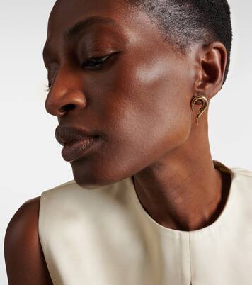 Ohrringe Swoosh aus 14kt Gelbgold (585/1000) mit Diamanten | Mateo