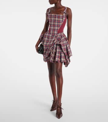Corsé Puppy de lino y algodón con tartán | Vivienne Westwood