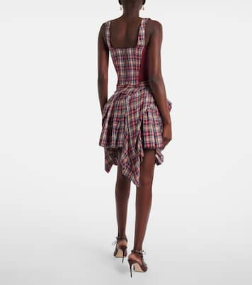 Corsé Puppy de lino y algodón con tartán | Vivienne Westwood