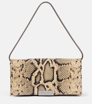 Carnet snake-effect leather clutch | Jil Sander