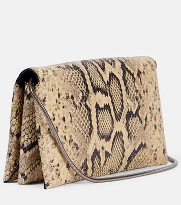 Carnet snake-effect leather clutch | Jil Sander