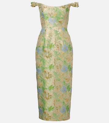 Floral brocade midi dress | Markarian