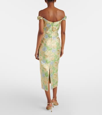 Floral brocade midi dress | Markarian