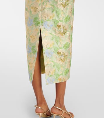 Floral brocade midi dress | Markarian