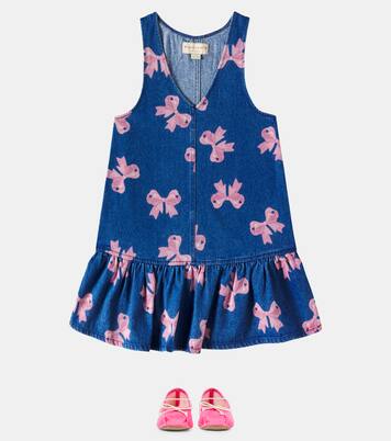 Bow-detail satin ballet flats | PèPè