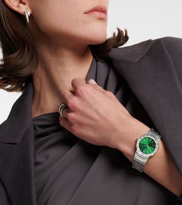 Orologio Bvlgari Bvlgari Lady 33mm in acciaio inossidabile con rubellite | Bvlgari