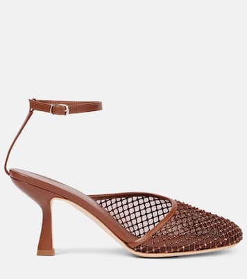 Pumps Minette aus Mesh mit Kristallen | Christopher Esber