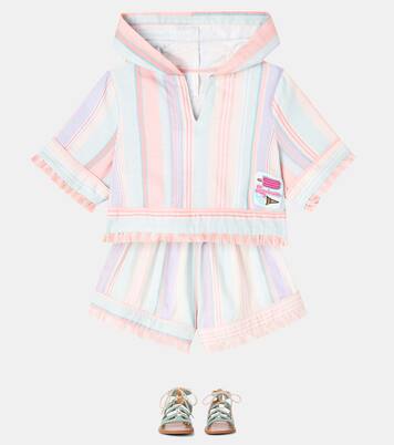 Cascadian striped hooded top | Zimmermann Kids