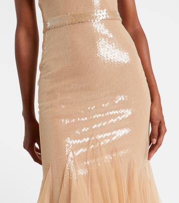 Robe en tulle à sequins | David Koma