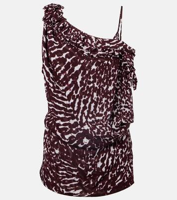Printed ruffled top | Dries Van Noten