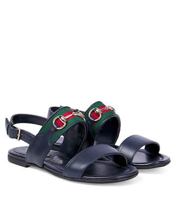 Sandalen Horsebit Web Stripe aus Leder | Gucci Kids