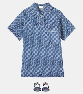 Sandalen Horsebit Web Stripe aus Leder | Gucci Kids