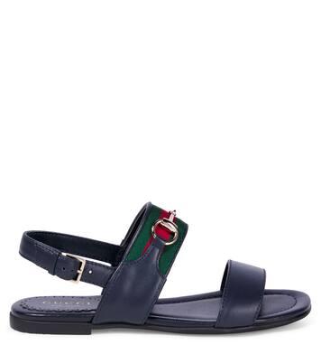 Sandalen Horsebit Web Stripe aus Leder | Gucci Kids