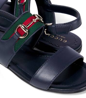 Sandalen Horsebit Web Stripe aus Leder | Gucci Kids