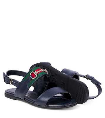 Sandalen Horsebit Web Stripe aus Leder | Gucci Kids