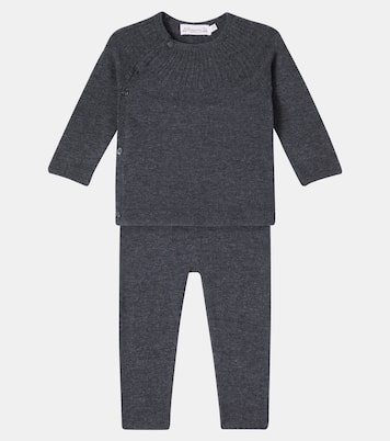 Baby Jina wool and cotton sweater and pants set | Bonpoint