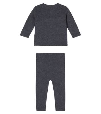Baby Jina wool and cotton sweater and pants set | Bonpoint