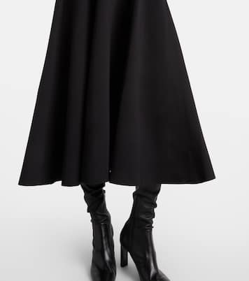 Abito midi in misto cotone con cintura | Norma Kamali