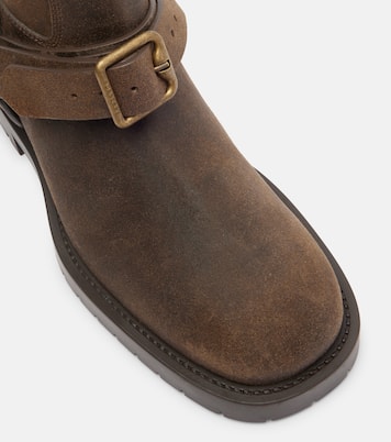 Soft Saddle suede knee-high boots | Burberry