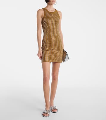 Pantoletten Grid aus Metallic-Leder | The Attico