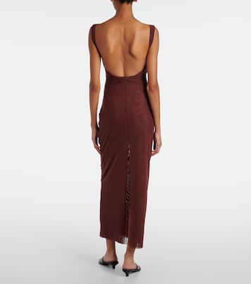 Gathered jersey maxi dress | SIR