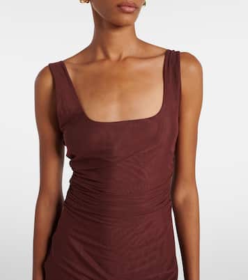 Gathered jersey maxi dress | SIR