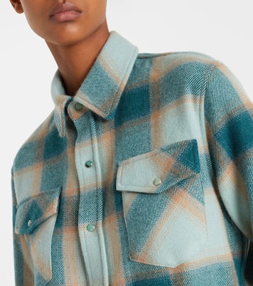 Hemdjacke aus Kaschmir mit Smaragd | God's True Cashmere