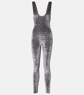 Jumpsuit GG Crystal aus Samt miT Kristallen | Gucci