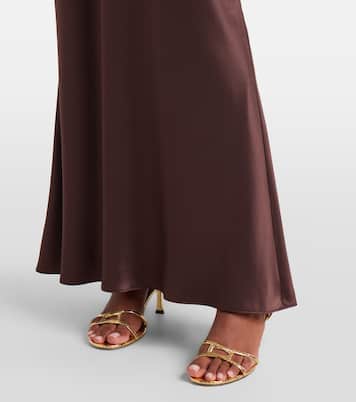 Falda larga en satén de seda | The Sei