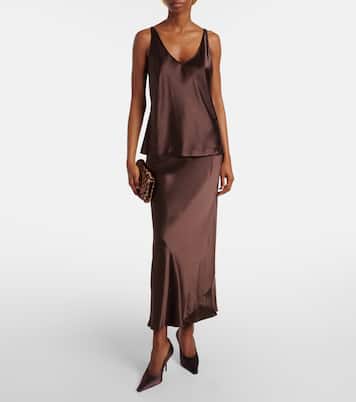 Sense of Shine silk satin slip skirt | Dorothee Schumacher