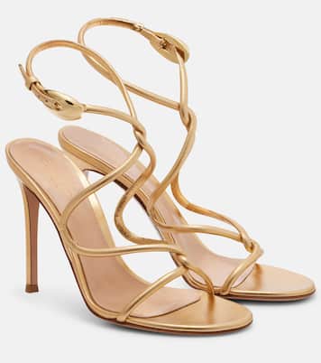 Sandalen Jungle Mamba 105 aus Metallic-Leder | Gianvito Rossi