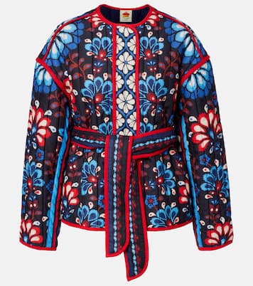 Latina Scarf belted cotton jacket | Farm Rio