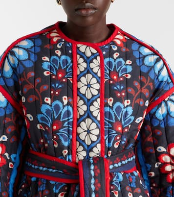 Latina Scarf belted cotton jacket | Farm Rio